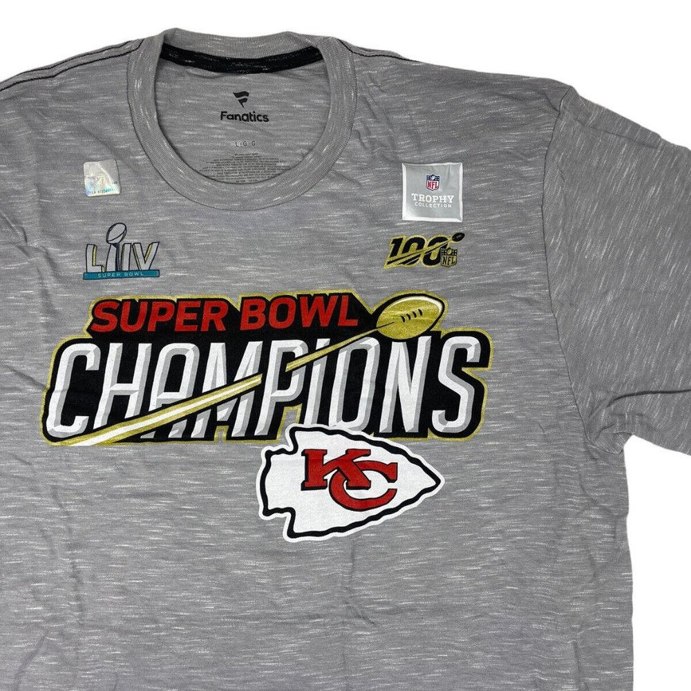 Kansas City Chiefs LIV Super Bowl Champions Shirt Large Men's b12